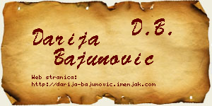 Darija Bajunović vizit kartica